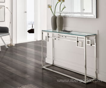 Consola Cristal/Acero Con-13 (120x40x78)
