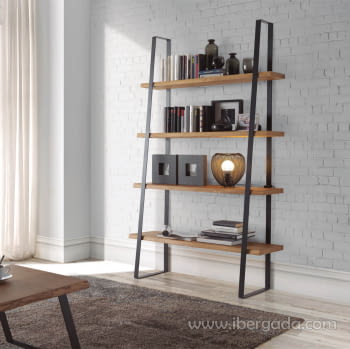 Estantería Oliver Madera/Hierro (120x40x220)