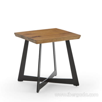 Mesa Auxiliar Hierro/Madera (50x50x51)