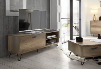 Mueble de TV Kansas Madera/Hierro 2 puertas (150x40)