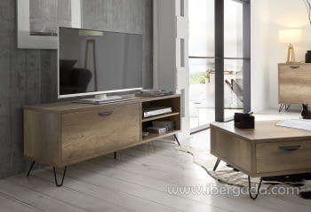 Mueble de TV Kansas Madera/Hierro 2 puertas (150x40)