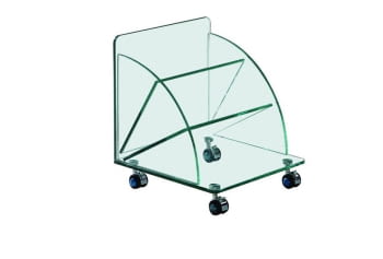 Mesa Cristal Con Ruedas Coimbra (38x38)
