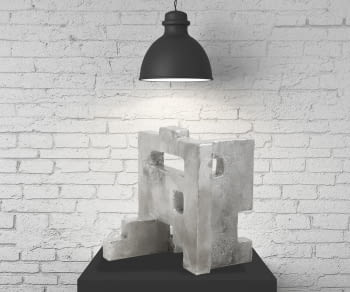 Escultura Tierra Óxido Gris