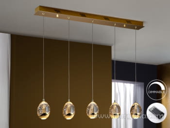 Lámpara Rocio Oro 5L LED Dimmable con Mando