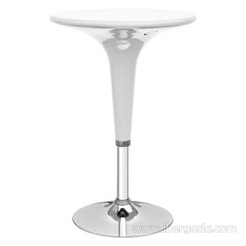 Mesa alta Panamá Regulable Cromo/Blanco