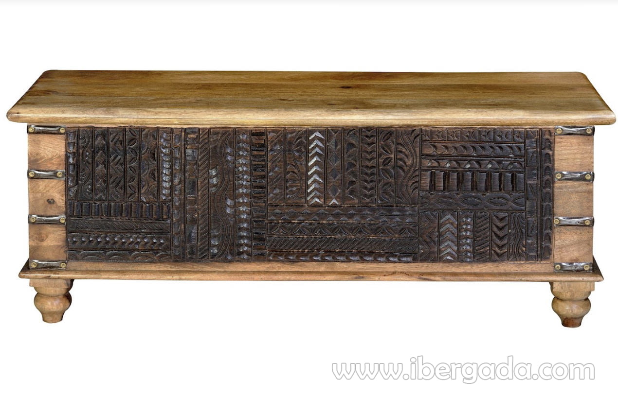 Baúl Madera Negro (116x40x45)-1