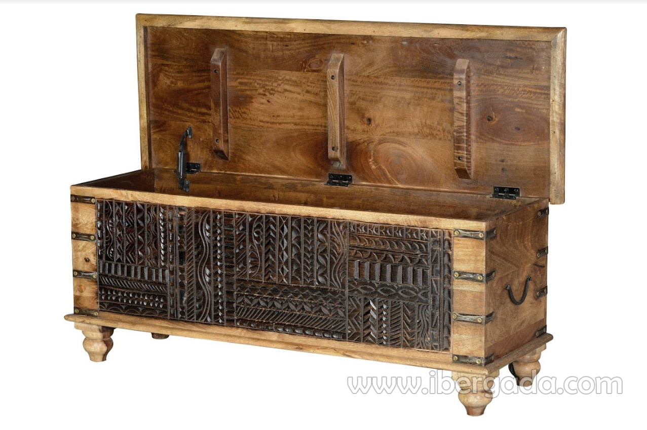 Baúl Madera Negro (116x40x45)-2