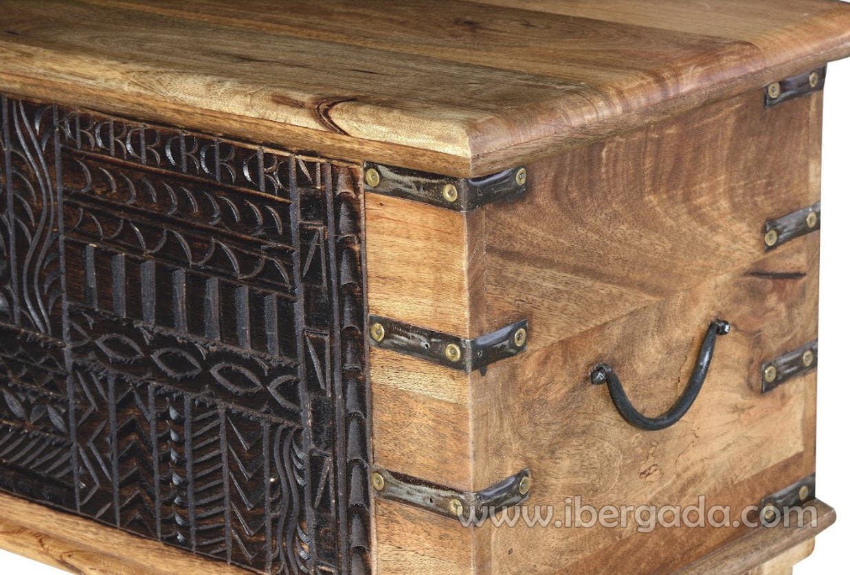 Baúl Madera Negro (116x40x45)-3