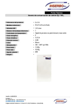 Ficha tecnica IA-314 140L .pdf Ficha tecnica IA-314 140L .pdf