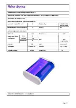 F.T. IA-190 Esterilizador de 7L rayos ultravioleta UV .pdf F.T. IA-190 Esterilizador de 7L rayos ultravioleta UV .pdf
