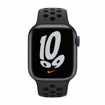 Apple Watch Series 7/ Nike/ GPS/ 41 mm/ Caja de Aluminio en Negro Medianoche/ Correa Deportiva Nike Antracita Negro - 2