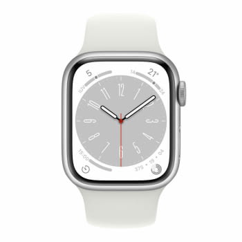 Apple Watch Series 8/ GPS/ 41mm/ Caja de Aluminio Plata/ Correa Deportiva Blanca - 2