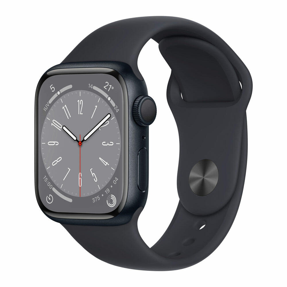 Apple Watch Series 8/ GPS/ 41mm/ Caja de Aluminio Medianoche/ Correa Deportiva Medianoche