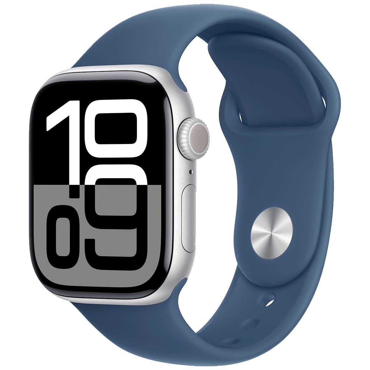 Apple Watch Series 10/ GPS/ 42mm/ Caja de Aluminio Plata/ Correa Deportiva Azul Denim - 