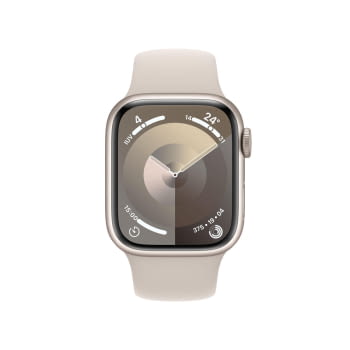 Apple Watch Series 9/ GPS/ 41mm/ Caja de Aluminio Plata/ Correa Deportiva Blanco Estrella - 4