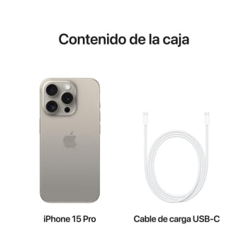 Apple iPhone 15 Pro 256Gb/ 6.1"/ 5G/ Titanio Natural - 2
