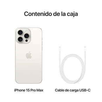 Apple iPhone 15 Pro Max 256GB/ 6.7"/ 5G/ Titanio Blanco - 2