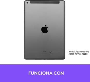 Funda con teclado - Logitech Slim Folio, Bluetooth, para iPad 2019 10.2", Gris - 3