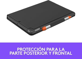 Funda con teclado - Logitech Slim Folio, Bluetooth, para iPad 2019 10.2", Gris - 4