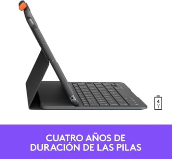Funda con teclado - Logitech Slim Folio, Bluetooth, para iPad 2019 10.2", Gris - 5