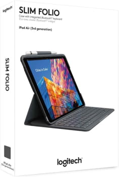 Funda con teclado - Logitech Slim Folio, Bluetooth, para iPad 2019 10.2", Gris - 6