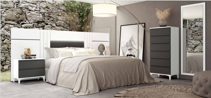 DORMITORIO BLANCO/GRAFITO