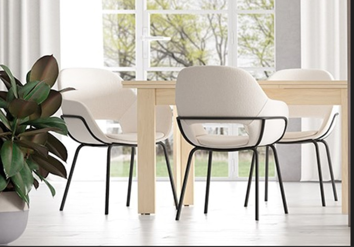 SILLA SIDNEY PATA NEGRO MATE