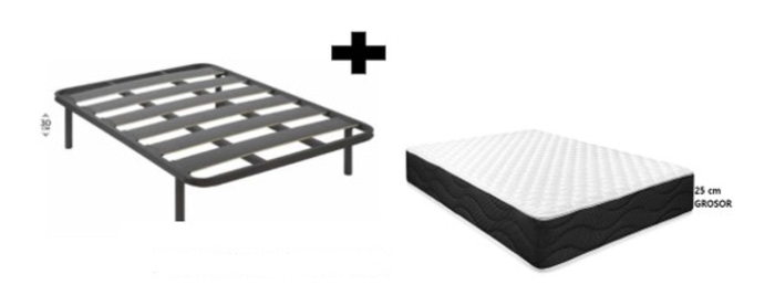 PACK DESCANSO COLCHON+SOMIER+PATAS ROSCADAS MOD-02 DE ALFA