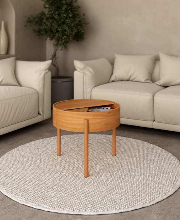 Mesa de centro en madera de roble modelo Oasis