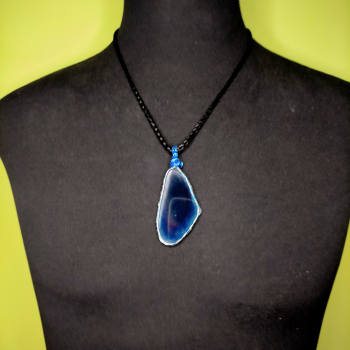 Colgante de ágata azul laminada - 4