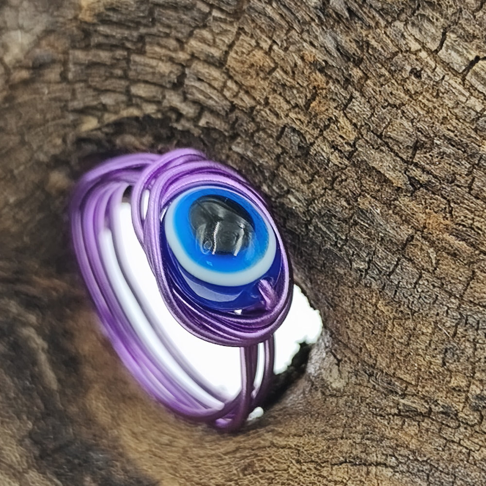 Anell lila amb ull turc