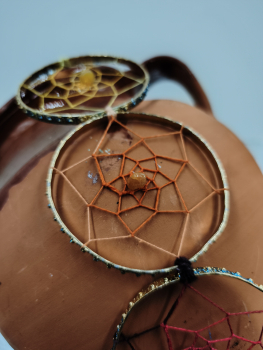 Atrapasols daurat i blau - 3