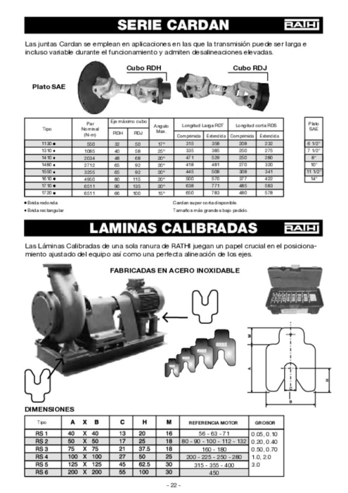 Acoplamientos Cardan