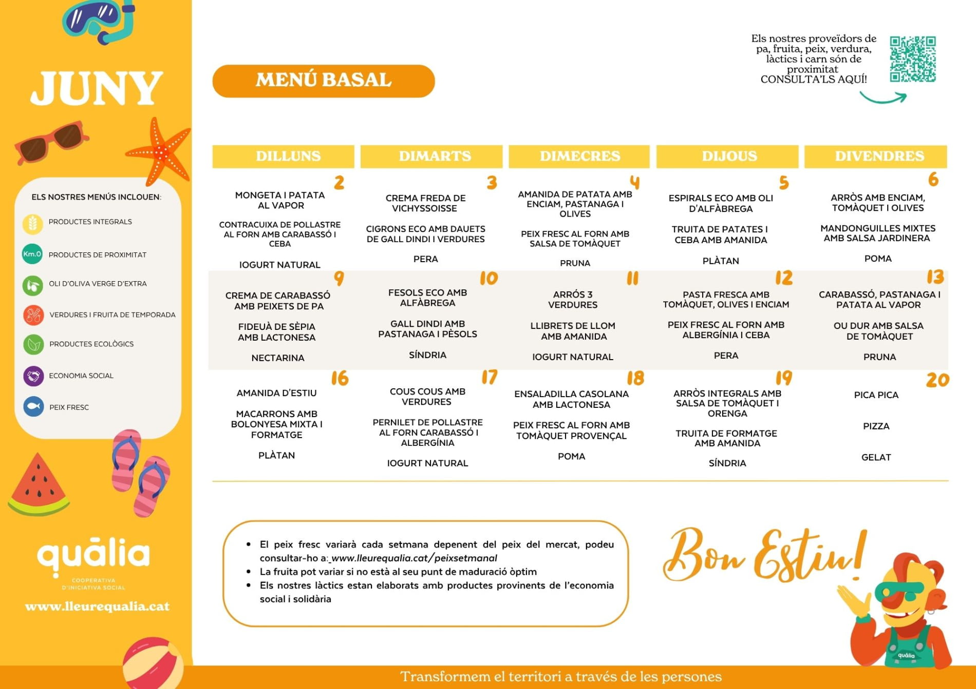 menu octubre