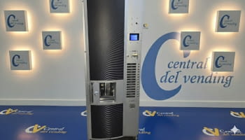 MAQUINA EXPENDEDORA VENDING NECTA CANTO BLINDADA DE CAFE EN GRANO CON MONEDERO DE CAMBIO PAYTEC NUEVO