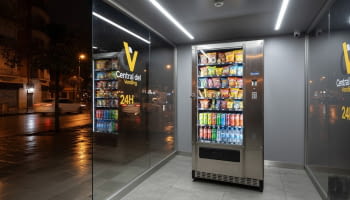 MAQUINA VENDING SNACK Y BEBIDAS BIANCHI BLINDADA DE ACERO INOXIDABLE CON PAGO TARJETA Y MOVIL