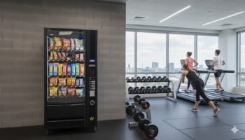 MAQUINA VENDING SNACK Y BEBIDAS FRÍAS NECTA SFERA CON MONEDERO DE CAMBIO PAYTEC NUEVO