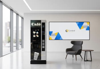 MAQUINA EXPENDEDORA VENDING NECTA CANTO TOUCH DE DOBLE CAFE EN GRANO CON MONEDERO
