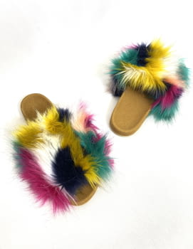 Zapatillas peludas multicolor Bowie's,