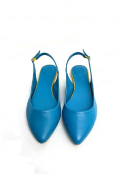 Bailarinas destalonadas azul turquesa - Audrey - 2