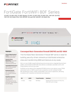 Hoja Datos Firewall FortiGate 80F Series (Ficha técnica)