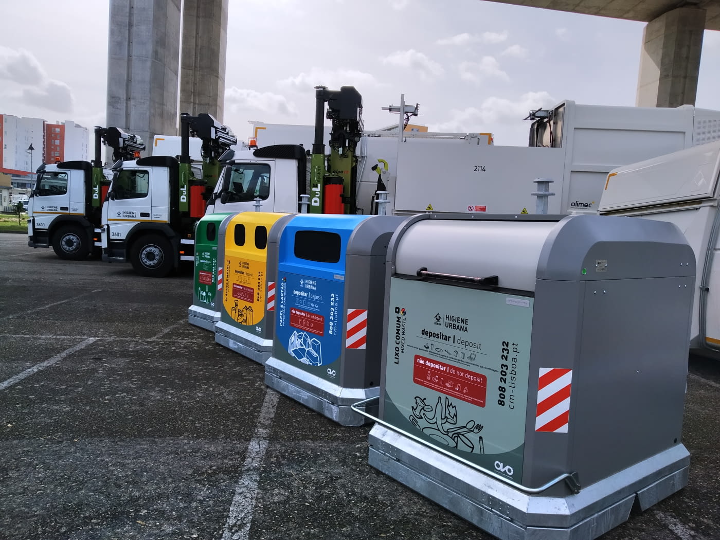 Lisbonne lance un système de collecte des déchets plus efficace et durable grâce à la technologie bilatérale de Dulesystem, en collaboration conjointe avec son partenaire commercial Farid Industrie SPA.
