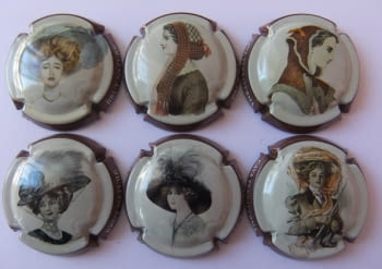 TERRAFERMA JUEGO 6 PLACAS V. 22402 A 22407 (SOMBREROS CLASICOS)