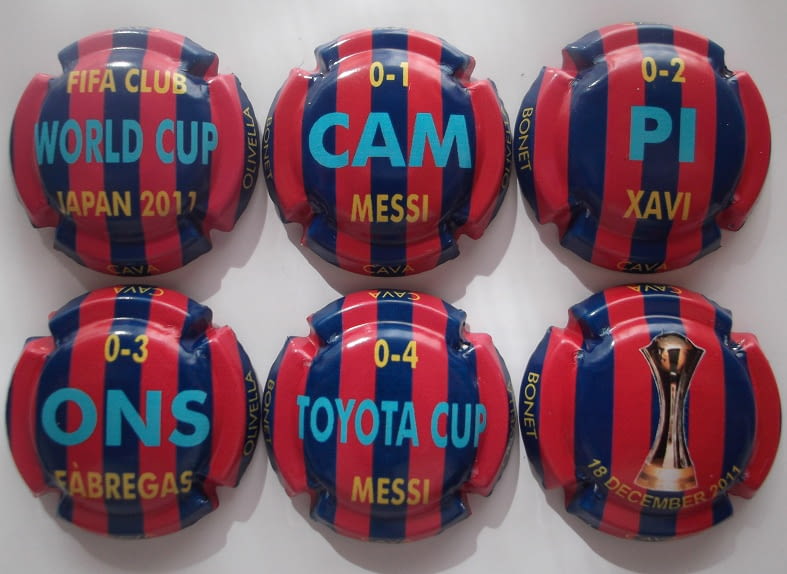 OLIVELLA I BONET JUEGO 6 PLACAS V. 24299 A 24304 (MUNDIAL CLUBS)