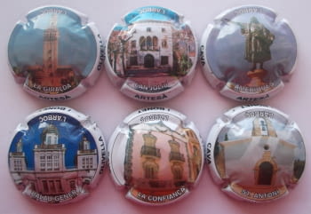 OLIVELLA I BONET JUEGO 6 PLACAS V. 22003 A 22008