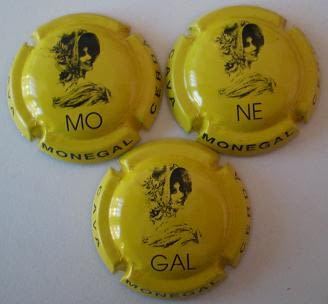 MONEGAL CERDA JUEGO 3 PLACAS V. 5816-7-8