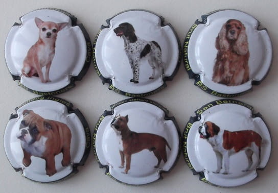 BASTONERS JUEGO DE 6 PLACAS V. 30608 A 30613 (PERROS)