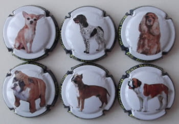 BASTONERS JUEGO DE 6 PLACAS V. 30608 A 30613 (PERROS)