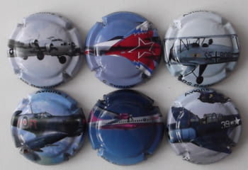 BASTONERS JUEGO DE 6 PLACAS V. 30614 A 30619 (AVIONES)