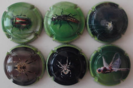 CHATEAU ROCHAL JUEGO 6 PLACAS X. 123061 A 123066 (INSECTOS)